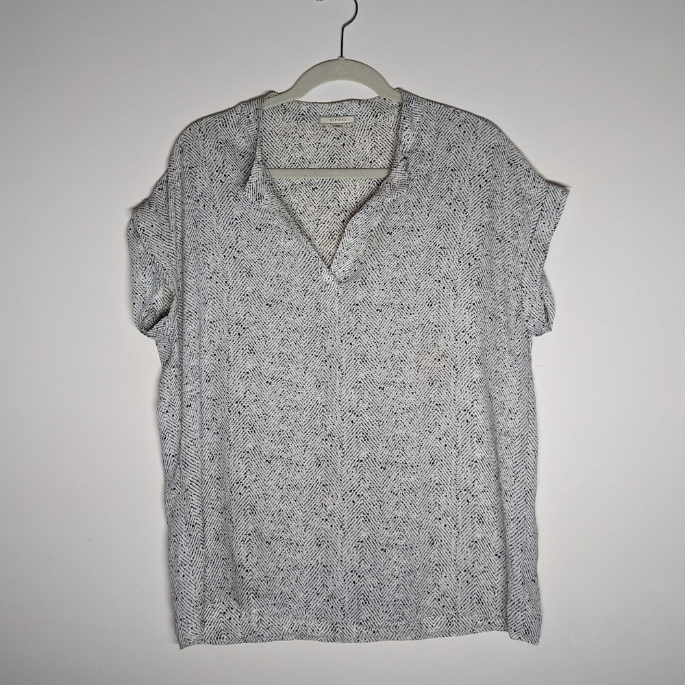 Pleione split neck blouse